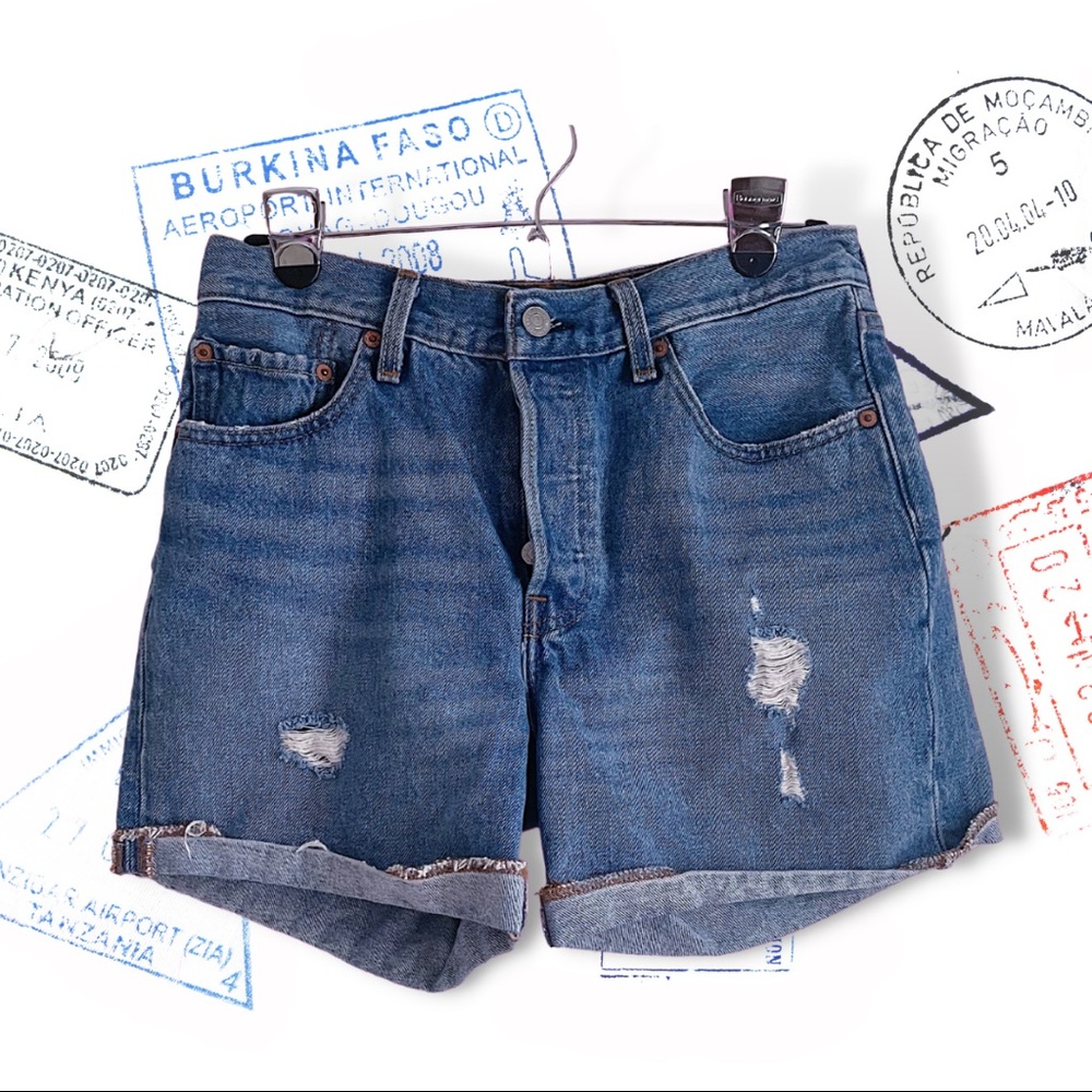 👖🖇 Levi's 501 Size 27 Button Fly Jean Shorts